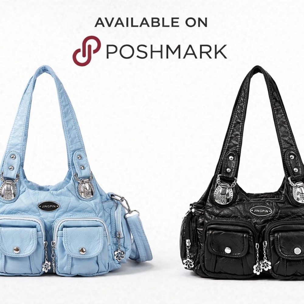 🖤💙 Black + Baby Blue Handbag Set (2 pcs)